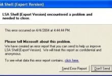 BASTA!!! non ne posso più del massaggio : “inviare una segnalazione d’errore a Microsoft”