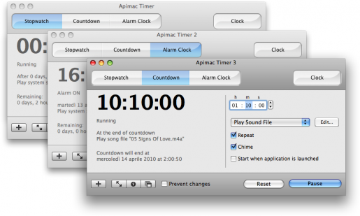 Nuova versione di Apimac Timer per Mac OS X 1