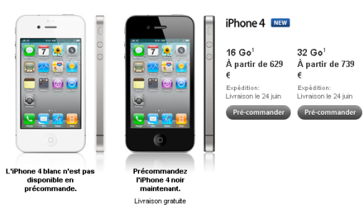 iPhone 4: In Francia i prezzi sono di 629 e 739 Euro, da noi il prezzo forse sarà più alto 1