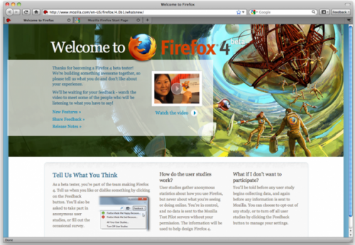 FireFox 4.0: La versione a 64 bit sarà disponibile solo su Mac OS X 1