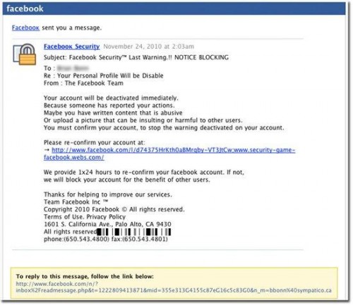 Websense: Facebook viene sfruttato per attacchi phishing e reindirizzazioni a siti malevoli 2