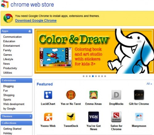 Google ha presentato Chrome Web Store, il negozio online di applicazioni per Chrome 1