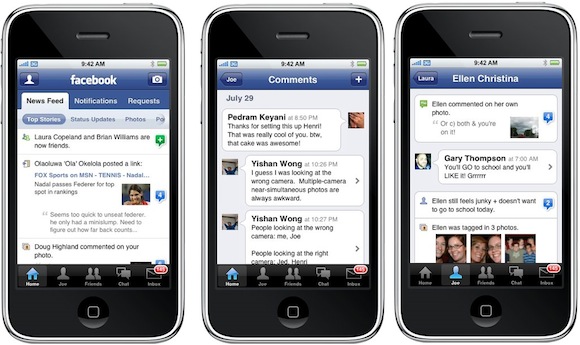 Sempre più utenti utilizzano Facebook per iPhone 1