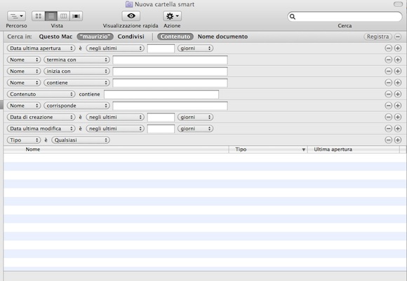 Mac OS X: come utilizzare le cartelle smart 2