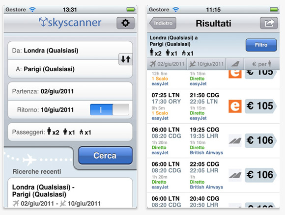 Skyscanner: tutti i voli, ovunque! 2