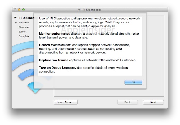 Mac OS X Lion: il nuovo sistema di Diagnostica del Wi-Fi 3