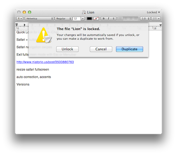 Mac OS X Lion: Versions e Auto Save semplificano le procedure di salvataggio dei documenti 6