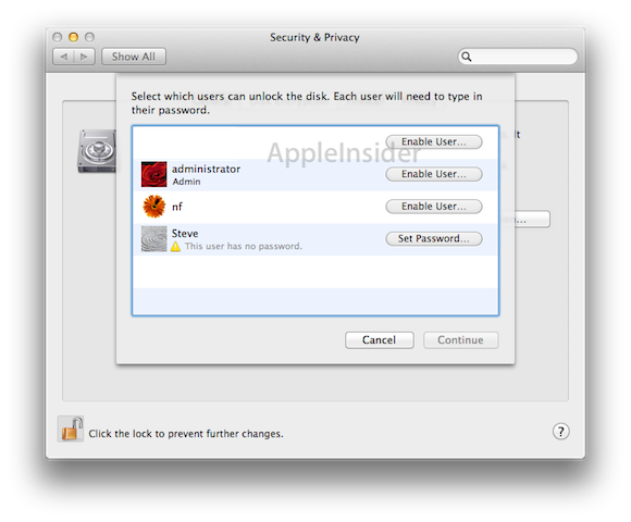 Mac OS X Lion: il nuovo FileVault cifra l'intero disco 2