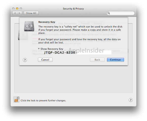 Mac OS X Lion: il nuovo FileVault cifra l'intero disco 3