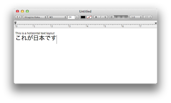 Mac OS X Lion ha un nuovo TextEdit: supporto alla scrittura verticale e nuova barra degli strumenti 2
