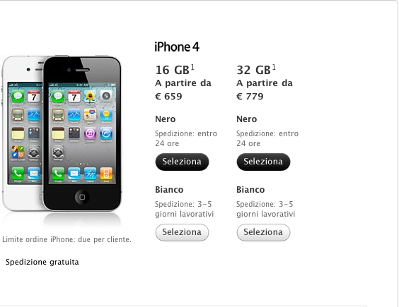 Da oggi è possibile acquistare l'iPhone 4 bianco 2