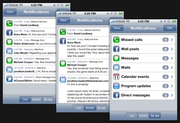 Un concept mostra come potrebbero essere le notifiche push in iOS 5 4