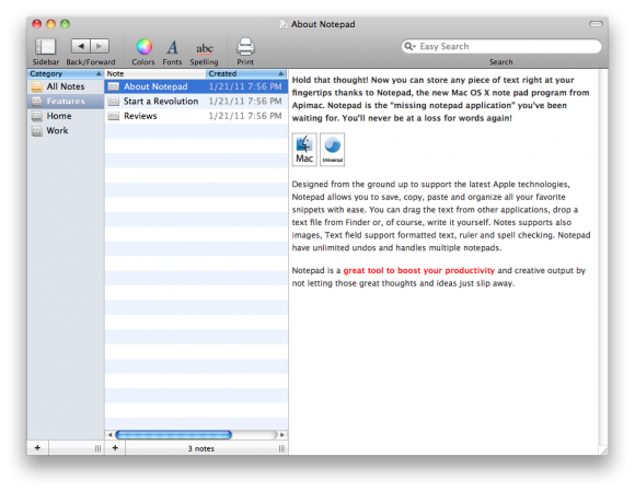 Notepad: il software più semplice per creare e organizzare le tue note con Mac 4