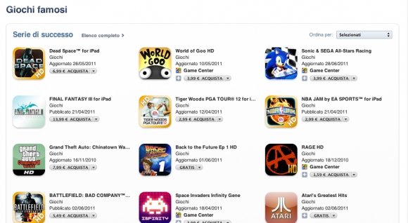 Due nuove sezioni su App Store: "Giochi famosi" e "Zona di combattimento" 2