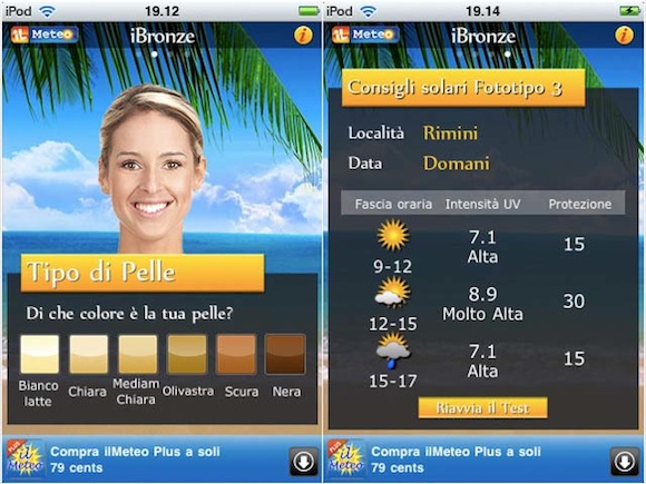 iBronze: l'app che ti aiuta a prendere il sole 1