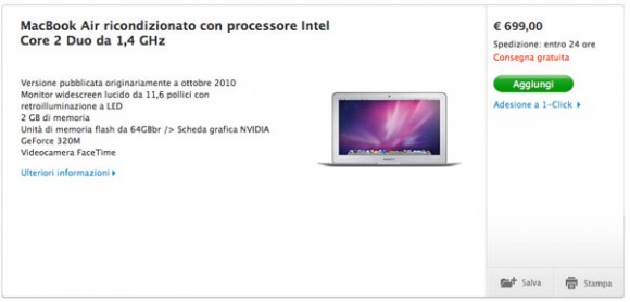 MacBook Air 2010 ricondizionati con Lion a partire da 699 euro 1