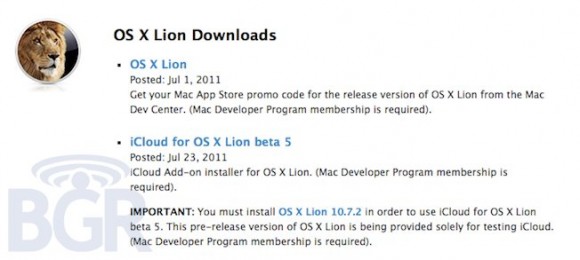 Apple rilascia Mac OS X Lion 10.7.2 e la beta 5 di iCloud 1