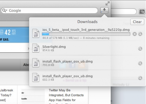 Safari 5.1 disponibile al download 2