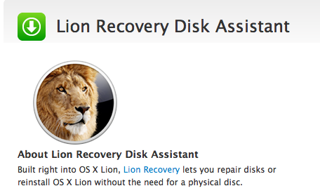 Apple rilascia Lion Recovery Disk Assistant 1