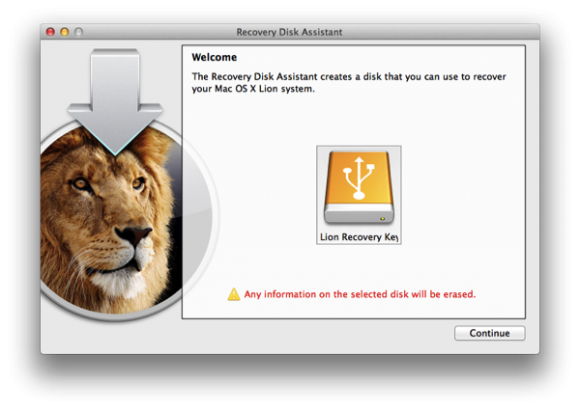 Apple rilascia Lion Recovery Disk Assistant 3