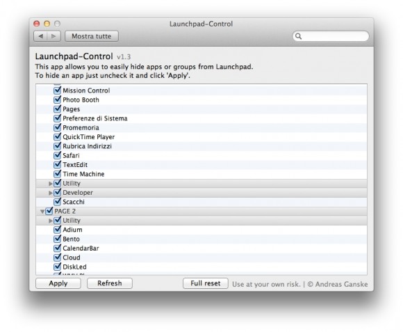 Launchpad Control. Utility interessante per il Launchpad di Lion. 2