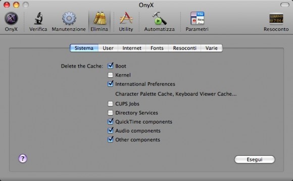 OnyX si aggiorna e diventa compatibile con Lion OS X 1