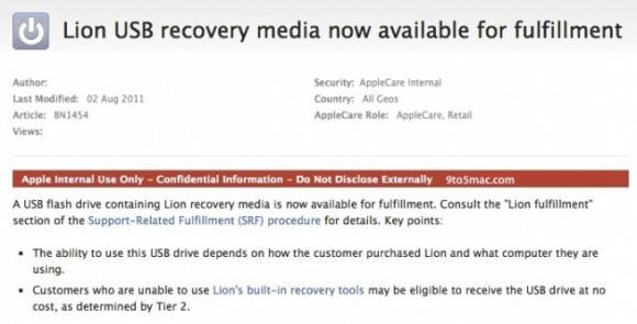 Disponibile in USA la chiavetta USB di Lion 2