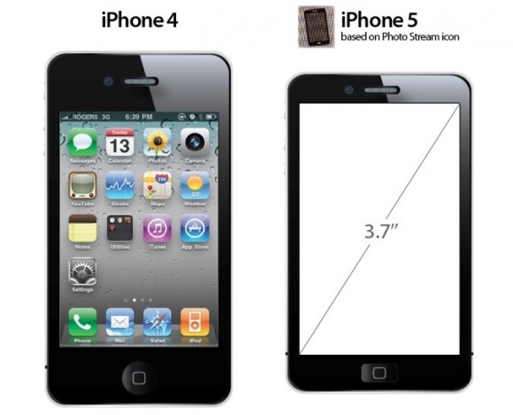 Un prototipo di iPhone 5 disegnato dall'icona di Photo Stream 1