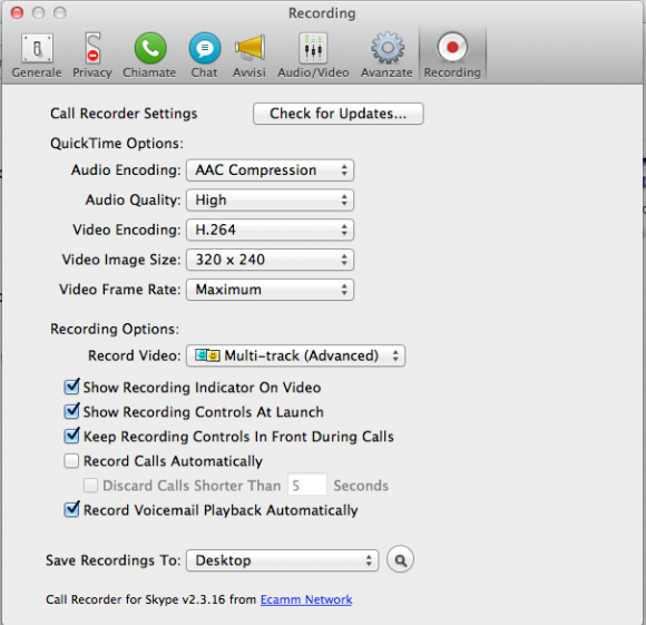 Registra le tue chiamate Skype con Call Recorder 2