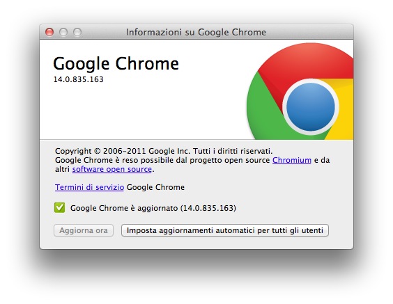 Google rilascia una versione di Chrome ottimizzata per OS X Lion 1