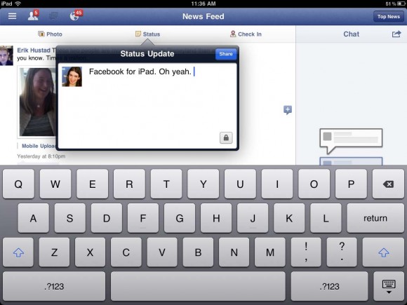 L'applicazione ufficiale di Facebook per iPad verrà annunciata al prossimo evento Apple? 2