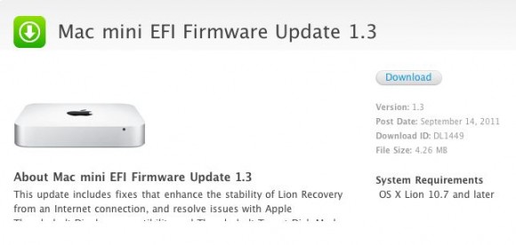 Apple rilascia l'aggiornamento del firmware EFI per il MacBook Pro e per il Mac mini 2