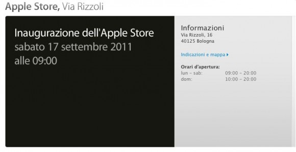 17 Settembre ore 9: Apre Apple Store Bologna 1