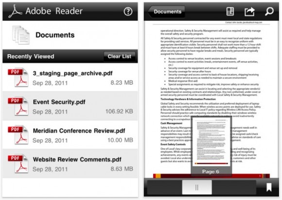 Adobe Reader sbarca su iOS, per iPhone e iPad 1