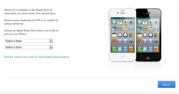 Apple lancia il servizio per controllare la disponibilità ed effettuare prenotazioni per l'iPhone 4S 2