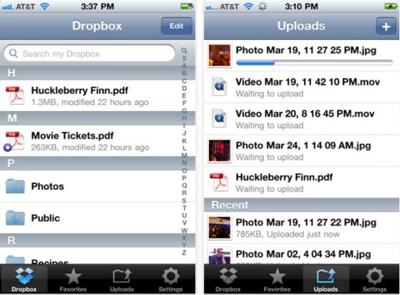 Aggiornamento per Dropbox che introduce la compatibilità ad iOS5 2