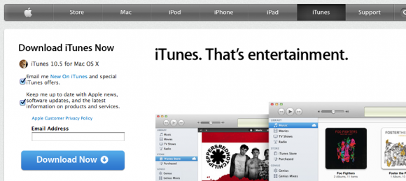 iTunes 10.5 disponibile per il download 1