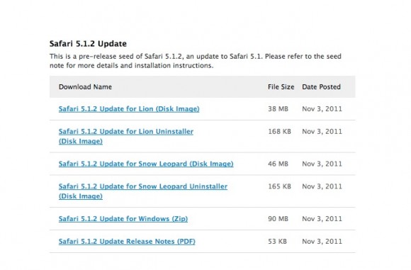 Apple rilascia Safari 5.2 Beta agli sviluppatori 1