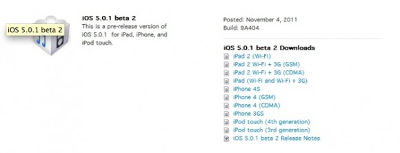 Apple rilascia iOS 5.0.1 Beta 2 agli sviluppatori 1