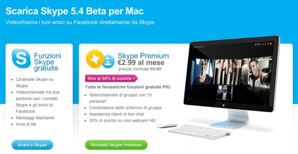 Skype per OS X si aggiorna aggiungendo il supporto alle video chiamate su Facebook 2