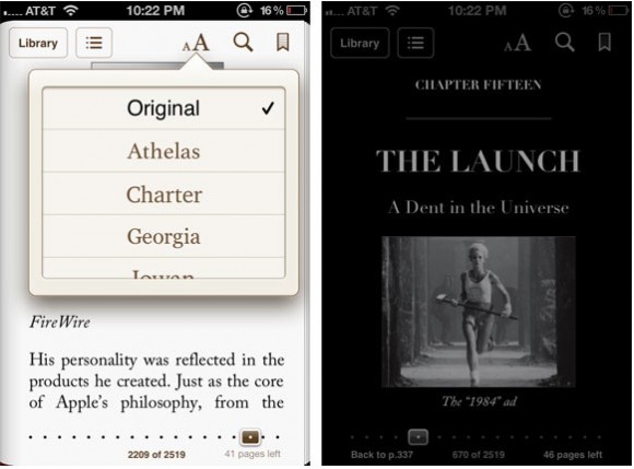 iBooks si aggiorna introducendo nuovi font e una modalità di lettura notturna 1