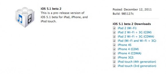 Apple rilascia iOS 5.1 beta 2 agli sviluppatori 1