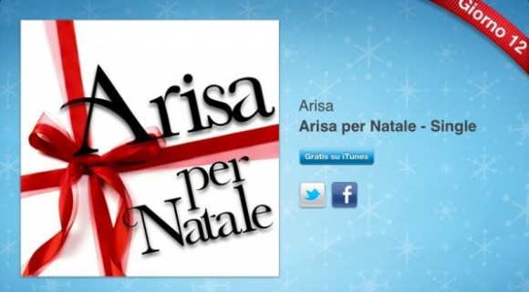 Arisa per Natale - Single è l'ultimo regalo legato all'offerta "12 Giorni di Regali" 1