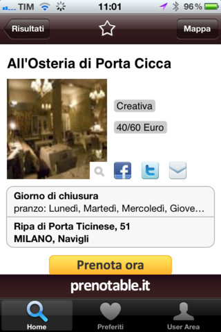 Prenotable, app per trovare, condividere sui social e prenotare ristoranti in Italia 2