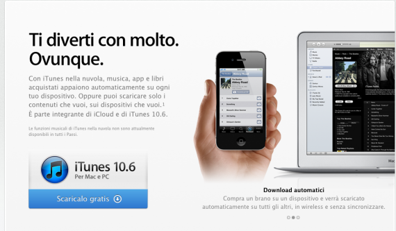 Apple rilascia iTunes 10.6 implementando la compatibilità totale con iCloud 1