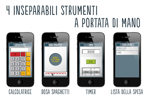 Piccole Ricette per iPhone, veloci e gustose ricette e strumenti per cucinare al volo, in salsa Social 1