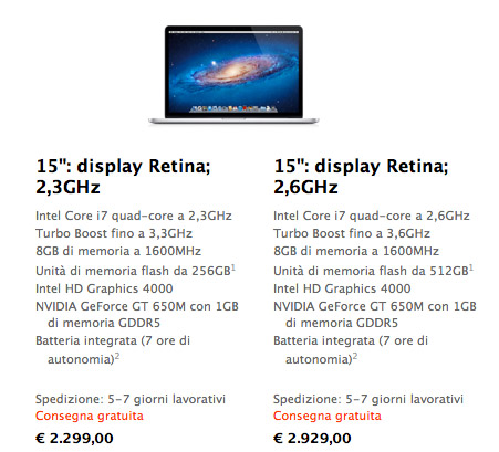 Nuovo MacBook Pro con Retina Display: caratteristiche e prezzi 3