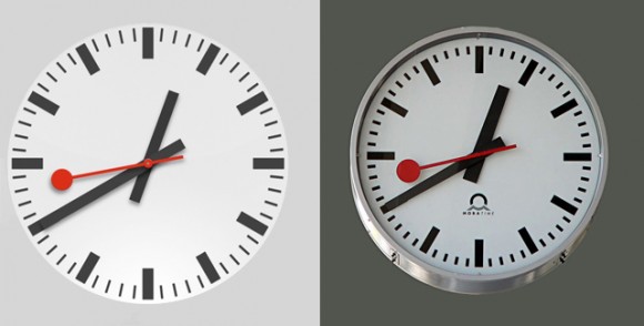 L'orologio di iOS 6 pare un clone di quello delle Ferrovie Federali Svizzere 1