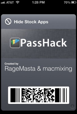 "PassHack": usare Passbook al posto del jaibreak per nascondere le icone delle app native su iOS 6 2
