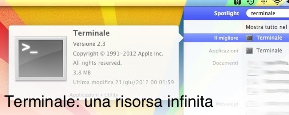 Comandi da Terminale utili per OS X 1